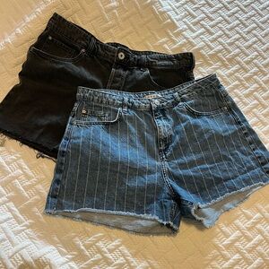 Lot of Two pair high rise denim shorts size 12